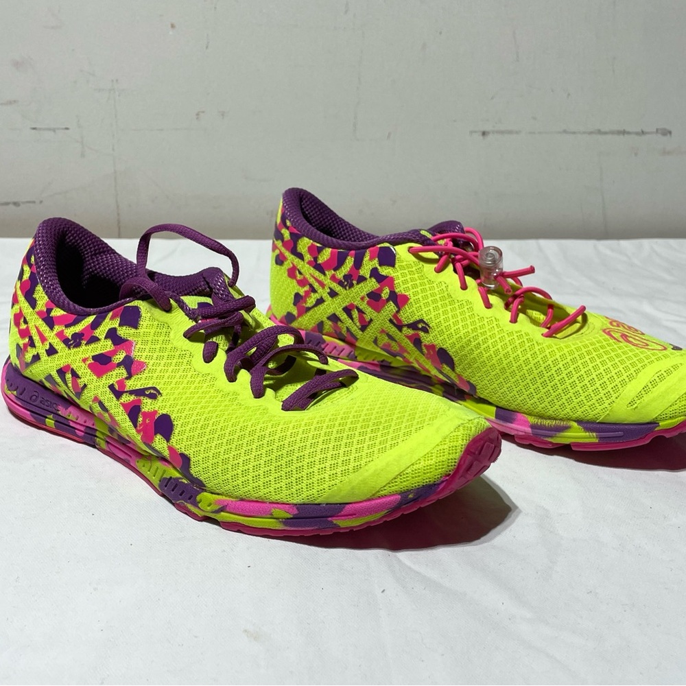 ASICS Gel-Noosa Fast 2 Womens Running Shoes Size 10 Multicolor Yellow Pink - Picture 5 of 12